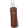 Lisaro Sacco da boxe professionale, 150 cm, adatto per ogni sport, ca. 40 kg, riempito/vuoto, inclusa catena in acciaio, materiale ecopelle (vinile), qualità da studio, marrone (non riempito)