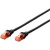 Digitus Cavo di rete Digitus RJ45 U/UTP Cat6 0.50m nero protezione della leva [DK-1612-005/BL]