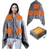 Generico Nuovi modeCoperta elettrica riscaldata USB, 150 x 79 cm, coperta indossabile con cerniera, scialle riscaldante in morbida flanella per auto, ufficio, casa, viaggi, accogliente poncho regalo con calore