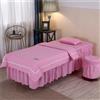 Surwin Lenzuolo Copri Lettino da Massaggio 4 Pezzi, Coprilettino da Massaggio con Foro Lavabile e Riutilizzabile Lenzuolo per Lettino da Massaggio Morbido (60x180cm,Rosa)