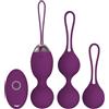 SCAUA Palline Per il Pavimento Pelvico Set - Perfetto per rassodare il muscolo pelvico e prevenire l'incontinenza - Set di 3 sfere Kegel in silicone alta qualità (Viola)