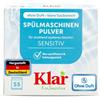 Klar Eco Sensitive Detersivo per lavastoviglie 1,375 kg, senza profumo, 55 applicazioni, vegano