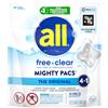 All Mighty Pacs - Detersivo per bucato, trasparente, per pelli sensibili, 19 pezzi