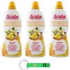 Beni Culinari 3x Scala Ammorbidente Concentrato Vaniglia e Fresia 60 Lavaggi, Flacone in PET 100% riciclato Dermatologicamente testato,1500ml + Portachiavi Beni Culinari in Omaggio