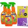 FEI FAN SET PULIZIA: Spray Mousse ACETO STRABILIANTE Igienizzante, Anticalcare, Sgrassante e Profumante 750ml + Panno In Lattice SOFT, Formato 30x30cm (3 Spray+PannoLattice)