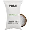 POSH Epsom sale da bagno, 25 kg, solfato di magnesio, bianco, rilassante, rigenerante, cura del corpo, qualità farmaceutica Epsom