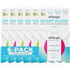 DrTung's Paper Smart Floss, filo interdentale da 27,4 m, aroma naturale di cardamomo, delicato sulle gengive, confezione da 6