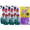 Generic WC Disincrostante Mousse, Pulisce e Igienizza, Funziona anche Sottosopra, Forza&Igiene - 625 ml (6 Unità) + Panno In Lattice SOFT, Formato 30x30