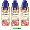 Beni Culinari 3 profumi di biancheria Coccolino Profumo per Bucato Elixir - Profumo liquido per il bucato - con legno di sandalo e caprifoglio 342 ml + portachiavi Beni Culinari