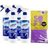 FEI FAN SET PULIZIA: 4x Quasar ANTICALCARE EXTRAFORTE, Azione Rapida, Salva Cromature, Antiruggine 580ml + In Omaggio Panno Soft In Lattice 30x30
