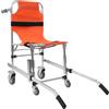 SAUADY Sedia a rotelle pieghevole per scale di emergenza, può essere utilizzata in casa, scuole, ospedali, arancione, 45 x 58 x 93 cm, fino a 160 kg
