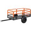 VEVOR Rimorchio da Giardino per Rimorchio per ATV UTV, Carrello Ribaltabile in Acciaio Pannello Posteriore Rimovibile, Carrello da Giardino per Trasporto per Tosaerba Carico max. 725 kg