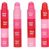 Depesche 14075 TOPModel Candy Glam Tinted Lipbalm - set per la cura delle labbra, con 4 colori individuali, dal rosso al rosato, da abbinare, con dolce profumo di zucchero filato