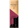 Max Factor Lipfinity Lip Colour Rossetto a Lunga Durata 2 in 1 con Finish Lucido, Rossetto Liquido e Balsamo Idratante per Labbra Morbide e Lucenti - 330 Essential Burgundy, 2,3 ml + 1,9 g