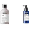 L'Oréal Professionnel Paris Kit Shampoo Professionale + Siero con Stemossidina, Per Capelli Grigi e Bianchi, Formula Neutralizzante Anti-giallo, Silver + Serioxyl Advanced, 300ml + 90ml