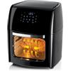 GOURMETmaxx Friggitrice digitale XXL ad aria calda 12 litri | Frittura senza grassi, friggitrice, forno e grill rotante in un unico apparecchio | Con 9 programmi e funzione timer