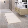 Paco Home Tappeto Bagno Tappetino Da Bagno Tappeto Doccia Shaggy Antiscivolo Morbido Lavabile Motivo Monocolore, Dimensione:50x80 cm, Colore:Crema