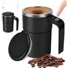 Suevut Tazza magnetica da 380 ml, con display della temperatura, ricaricabile tramite USB, in acciaio inox 304, con coperchio, per caffè, latte e altre bevande