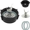 Gnicaela Per Oster Blender Parti di ricambio Frullatore Lama per tritaghiaccio con tappo base barattolo e due guarnizioni ad anello di tenuta in gomma, compatibile con accessori Oster Osterizer Blenders
