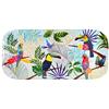 Les Jardins de la Comtesse - Vassoio rettangolare in melamina pura - multicolore - torte/torta - piatto lungo di presentazione - Toucan de Rio - Collezione stoviglie MelARTmine - 37,5 cm