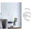 TOT ELECTRIC Applique led 14W Spirale design Moderno Bianco lampada da parete camera corridoio bagnon salotto Luce Bianca Fredda