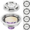 Feilifan Adattatore per capsule di caffè riutilizzabile per macchine Nespresso Vertuo, adattatore in acciaio inox con 4 adesivi, compatibile con Vertuo POP/Vertuo Next/Delonghi ENV135/Vertuolline GCA1 (150 ml)
