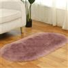 Tomifine Imitazione Lana Tappeto, Soffice Faux Tappeti Pelliccia, Adatto per Tappeto per Soggiorno, Lungo Pelliccia Morbida, Soffice, Tappetino per Il Letto (50 x 80 cm,Viola Chiaro)
