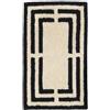 RugVista Chateau, Tappetino da bagno, Moderni, 70 x 120 cm, Rettangolare, Pelo medio, Lavabile in lavatrice, Natural/Nero