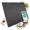 casa pura Tappetino in cocco di alta qualità tappeto in fibra naturale ottimo zerbino per interni ed esterni tappetino d'ingresso resistente e assorbente molte dimensioni spessore (Grigio 17 mm, 100 x 50 cm)
