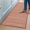 CosìCasa Tappeto Cucina Antiscivolo Lavabile in Bamboo con Bordi - Made in Italy - Passatoia Cucina Antiscivolo Lavabile Effetto Vintage - Runner Bamboo Idrorepellente (Marsala, 50x290)