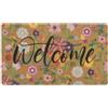 NociHah Zerbino di benvenuto con decorazione floreale primaverile, 76,2 x 43,2 cm, antiscivolo, grande, per interni, colorato, per ingresso, esterno (fiore)