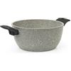 Flonal Cookware Monolite Casseruola Magma-Tech Plus 2 Maniglie 20 cm Grigio