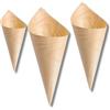Generico CONI BAMBOO LEGNO DI PINO, INTERAMENTE COMPOSTABILI E BIODEGRADABILI. OTTIMI PER CATERING E FINGER FOOD, PARTY ED EVENTI. DIVERSE DIMENSIONI. CONFEZIONI 100 PZ. (18 CM)