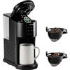 CUCKOO CCM-AK011B Caffettiera 3 in 1 da 1,2 L K-Cup con 5 dimensioni della tazza e funzione autopulente (nero)