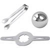 Nuyhgtr Chilling Espresso Ice Ball, Espresso Cooler Ball, Stainless Steel Cooling Ball, Whiskey Cooling Ball, Espresso Ice Ball for Enhanced Flavor Retention in Whiskey, Coffee, and Other Beverages