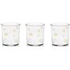 Cerve Set 3 Bicchieri da Tavola Acqua Vino Conic Gold Flakes 360 ml