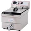 Ristoattrezzature Friggitrice Elettrica Singola Vasca, Professionale in Acciaio Inox - con Rubinetto di Scarico - 10 Litri, Capacità Olio 6 Litri - 220 Volt