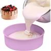 Generic Confezione da 2 teglie rotonde in silicone, riutilizzabili, per torte in chiffon, senza BPA (colore A -25,4 cm)