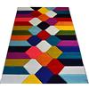 Pierre Tappeti Tappeto salotto moderno BOUTIQUE 3151 multicolore motivo geometrico cm.80x150