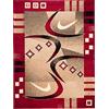 Carpeto Rugs Tappeto Salotto Moderno Pelo Corto Geometrico - Tappeti Moderni Soggiorno - Tappeti Camera da Letto - Tappeti Salotto Grandi Dimensioni - Rosso - 180 x 250 cm