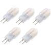 WYLIELAMSH 5 pezzi Mini G4 Lampada LED 3W AC/DC12V AC220V SMD 2835 Lampadina LED 360 Angolo del fascio Sostituire Lampadario Alogena,bianco Caldo,Copertura Smerigliata ACDC 12V