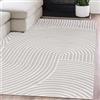 Mazovia Grande Tappeto Soggiorno 180x250cm Crema Bianco Archi Geometrici | Tappeto per Camera da Letto Ufficio Sala da Pranzo Beige Morbido Facile da Pulire Adatto Agli Animali Pelo Corto Sintetico