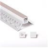 AFTERTECH PROFILO DA INCASSO ANGOLARE 2metri PER STRISCE LED CARTONGESSO E PIASTRELLE A SCOMPARSA CON COPERTURA OPACA per stripled max 20,4mm (1x 2metri 4425)