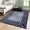 Mazovia Grande Tappeto Soggiorno 160x230cm Antracite Grigio Classico | Tappeto per Camera da Letto Ufficio Sala da Pranzo Ingresso Elegante Antiscivolo Lavabile in Lavatrice Antiallergico Moderno