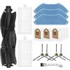 Hoppipola Kit di parti di ricambio per robot aspirapolvere Lefant M2 e M2S, include spazzola laterale principale, filtro mocio, panno per la polvere, set di accessori (A)