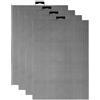 QUARKZMAN 4pz Fogli di Tela in Plastica a Rete 8,27x11 14 Conteggi 0,8mm | Tela Vuota Foro Nero, per Ricamo Punto Croce Lavori Maglia Uncinetto, con Filo