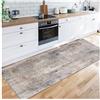 Siunwdiy Tappeto cucina 2.6 Metri, passatoia cucina antiscivolo lavabile in lavatrice,Marrone, fondo in gomma,Runner Multiuso,per cucina,soggiorno,camera da letto,lavanderia,ingresso，40X260CM