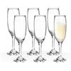 SICIGNANO CASALINGHI Sicignano Calice Flute Emperador in Vetro 21.5cl, Confezione da 12 Pezzi, Lavabile in Lavastoviglie, Ø4.5x21h cm