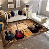 Buohwiwe Tappeto 3D Chitarra Tappeti Camera da Letto - Antiscivolo Lavabile Flanella Tappeto Chitarra - Tappeto Soggiorno Moderno Decorazioni Tappeto Camera 100x150 cm n4620