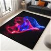 Generico Tappeto per camera da letto Nero tappeto per soggiorno tappeti morbidi antiscivolo a pelo corto lavabili per bagno sala da pranzo corridoio Romanticismo Amore Cuore 60 x 90 cm,